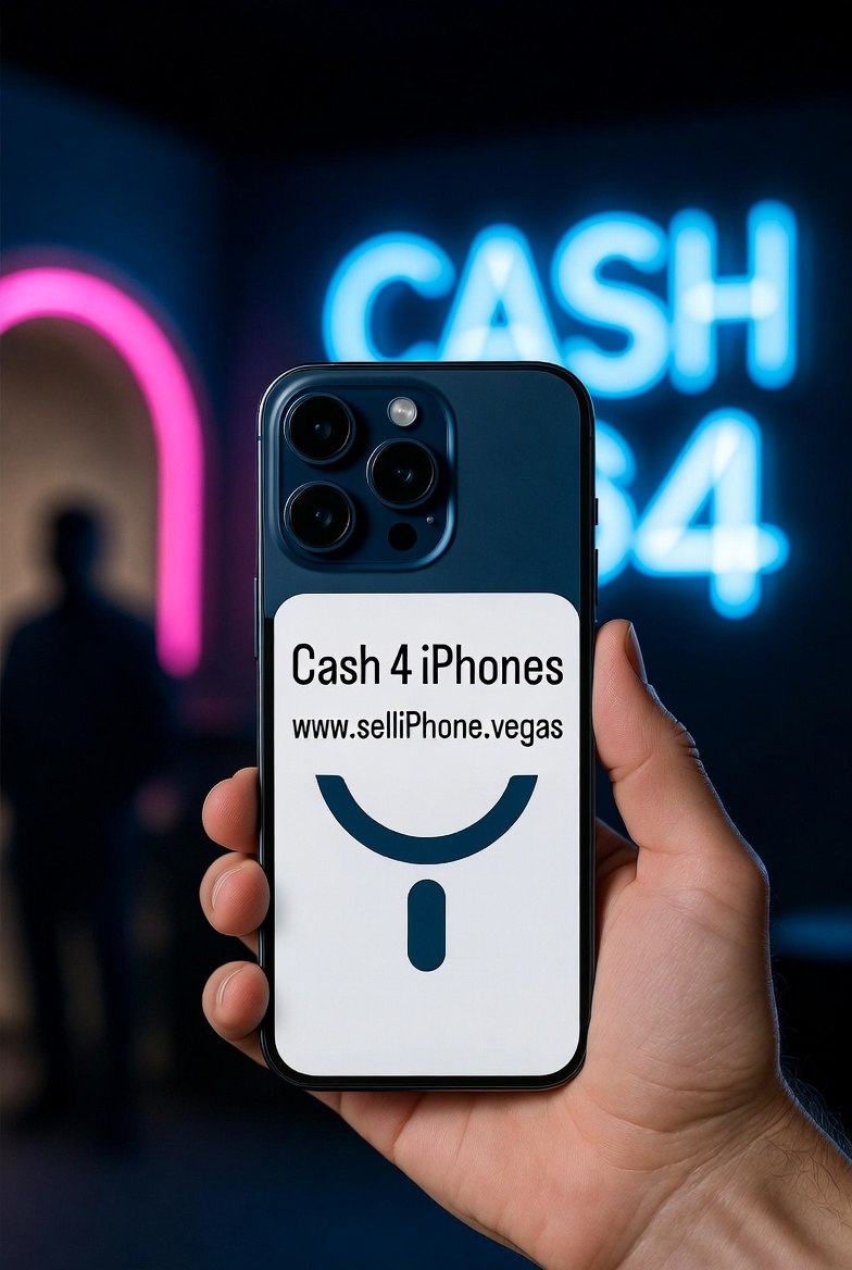 Cash 4 iPhones neon sign in Las Vegas - sell your iPhone 17 Pro Max for cash